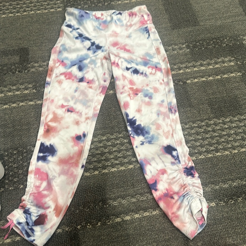 Girls Old Navy Active Tie Dye Cinched Leggings Size 8
